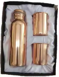 Ayurvedic <b>Copper</b> <b>Bottle</b> for Traditional Healing by Crescent Crafts - Product Image 2