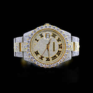 Mejor Venta de lujo reloj de acero inoxidable de cuarzo diamante Iced out VVS Clarity Moissanite tachonado estilo Hip Hop para la Nueva Era - Product Image 1