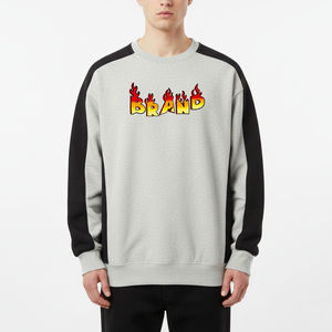 Sudadera con Capucha de Invierno para Hombre, Talla Grande, Cuello Redondo, 100% Algodón, 500 GSM, Bordado Personalizado, Apliques, Transpirable, Holgada, Superventas - Product Image 1