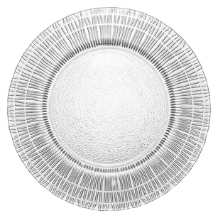 Piatti di Presentazione in Vetro Trasparente da 13 Pollici all'Ingrosso, <span class=keywords><strong>Eleganti</strong></span> <span class=keywords><strong>Sottopiatti</strong></span> Rotondi Decorativi per Matrimoni e Noleggio per Eventi - Product Image 5