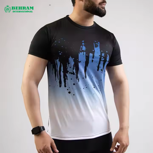 เสื้อยืดแขนสั้นทรงหลวมสำหรับผู้ชาย ผ้าโพลีเอสเตอร์/คอตตอนผสม คุณภาพสูง ขายส่ง Behram International ทรงหลวม เป็นมิตรกับสิ่งแวดล้อม - Product Image 6