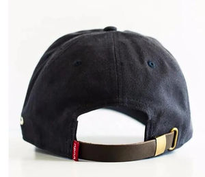 หมวกเบสบอลวินเทจทรงไม่แข็ง ปีกโค้ง ปรับขนาดได้ด้วยหัวเข็มขัดโลหะ หมวกกันแดดลำลอง - Product Image 3