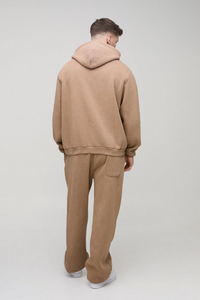 ชุดลำลอง2ชิ้นสำหรับผู้ชายกางเกงขาบานและเสื้อสวมหัวมีฮู้ด100% เสื้อวอร์มผ้าฝ้ายขนาดใหญ่สำหรับฤดูหนาว - Product Image 5