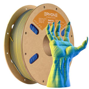 Eryone PLA Matte Double-Couleur Filament 1kg/Bobine Mixable quantité minimale de commande 20 Rouleaux 30-100 mm/s Vitesse D'impression 190-220C Température De La Buse - Product Image 1