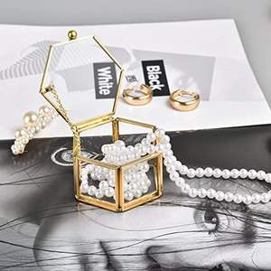 Boîte en verre métallique de luxe haut de gamme avec construction robuste pour le stockage de bijoux et l'amélioration décorative accrocheuse - Product Image 2