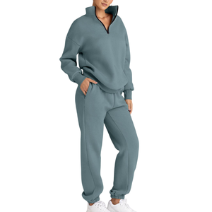 ชุดกีฬาผ้าฝ้ายขนแกะระบายอากาศสำหรับผู้หญิงชุดวอร์มสำหรับฤดูหนาวแบบคลาสสิกและ2025ออกแบบโลโก้ได้ตามต้องการ - Product Image 3