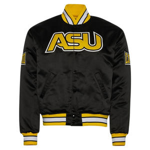 เสื้อแจ็กเก็ตบอมเบอร์ปักลายทาง asu State มีปกตั้งสำหรับฤดูหนาว - Product Image 3