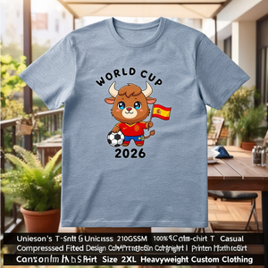 T-shirt Unisex 210GSM 100% Cotone, Design Casual Compresso e Aderente, Stampa Serigrafica, Taglia 2XL, Abbigliamento Personalizzato Pesante - Product Image 3