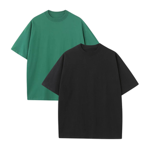 Precio de fábrica Camiseta de peso pesado Camiseta desgastada de color sólido 100% algodón Cintura personalizada Camisetas para niños Ropa de verano para hombres - Product Image 1