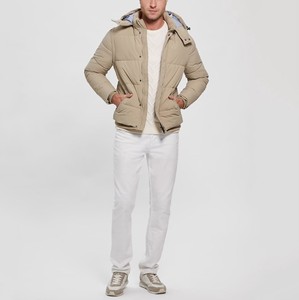 แจ็กเก็ตขนเป็ดแบบบางใส่สบายมีสไตล์มีฮู้ดเสื้อโค้ทแบบมีซิป - Product Image 1