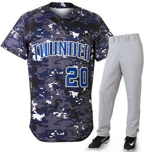 Uniforme de baseball pour homme sur mesure OEM, séchage rapide, respirant, évacuation de l'humidité, design brodé, tenue de football, ajustement confortable pour joueur - Product Image 4