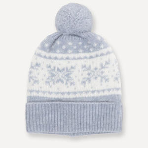 หมวกบีนนี่ผ้าแจ็คการ์ดตัวอักษรอินเทรนด์หมวกถักแบบปรับแต่งได้สำหรับฤดูหนาวหมวกอบอุ่นปักโลโก้ได้ตามต้องการสำหรับแฟชั่นแนวสตรีท - Product Image 1