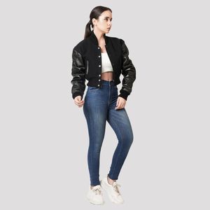 Chaqueta Varsity Profesional Lisa de Talla Grande con Botones, Gruesa, Estilo Urbano, de Invierno para Hombre, Superventas, Poliéster/Algodón - Product Image 4