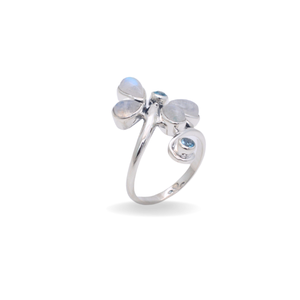 925 bagues en argent Sterling pour dames bijoux pierres précieuses 925 bagues en argent Sterling fleur doigt 925 bague en argent Sterling pour les femmes - Product Image 1