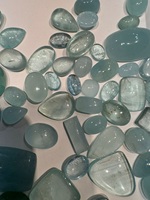 Cabochons d'aigue-marine naturelle Pierres précieuses bleues avec certificat IGI Coupe ovale Quantité en vrac en gros