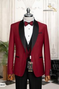 Elegante novio traje de boda % 80 lana % 20 poliéster acabado ajustado - Product Image 6