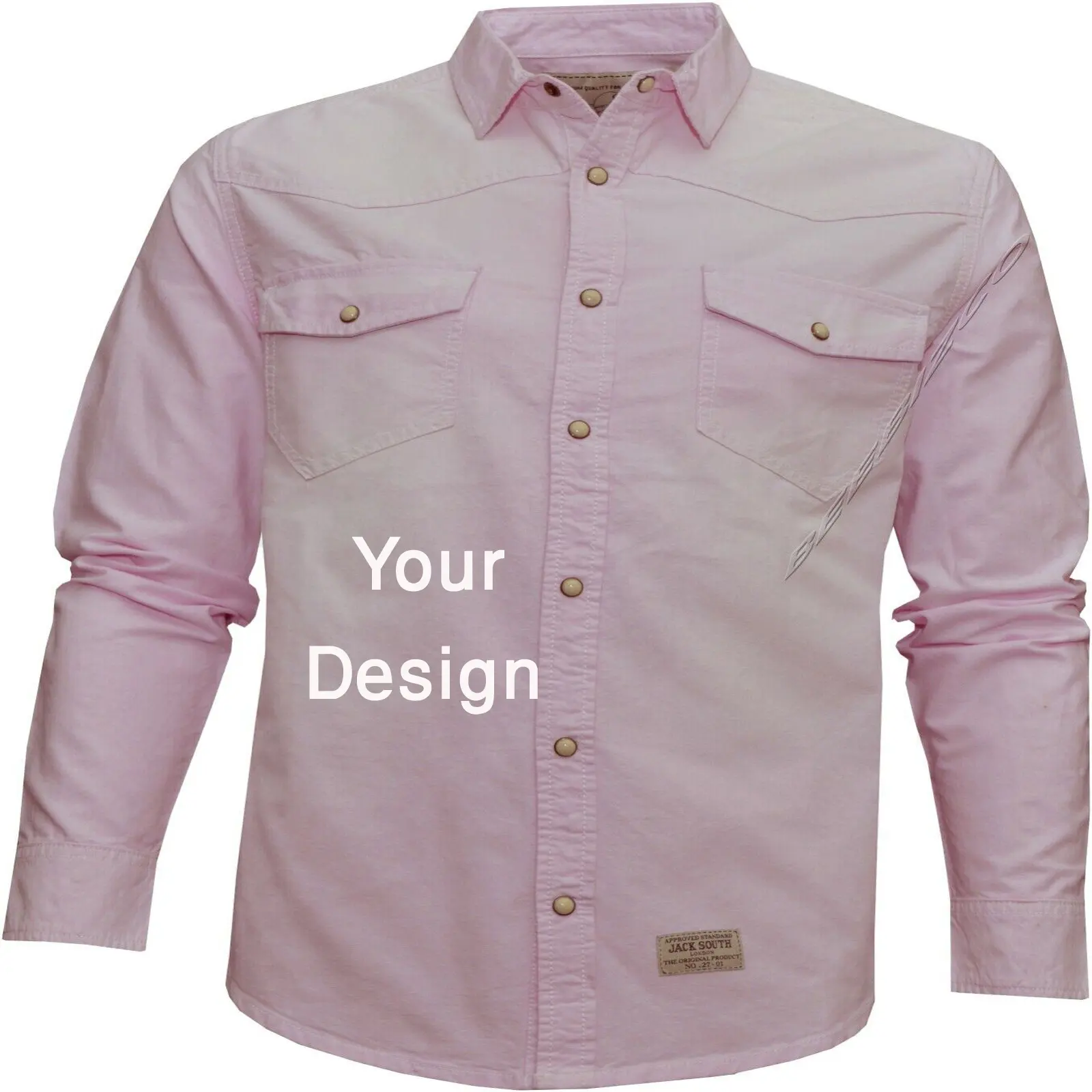 Exportgerichte Groothandelsprijs Effen Kleur Denim Shirt Met Volledige Mouwen Voor Heren Van Hoge Kwaliteit Modieuze Leverancier Van Bangladesh