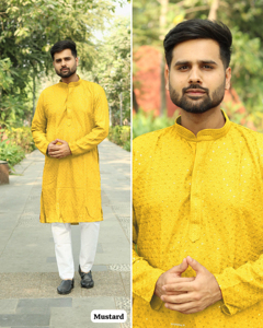 Chikan tradicional trabajo seda Kurta elegante estilo Formal para seductoras ocasiones de fiesta ropa india y paquistaní - Product Image 1