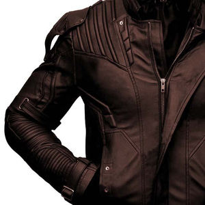 Chaqueta de Cuero PU para Hombre, Estilo Europeo y Americano, para Adolescentes, Cuello Alto, Estilo Punk - Product Image 3