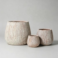 Jardinière ronde en ciment de style américain, grande, légère, durable, écologique, pour l'intérieur et l'extérieur, pour plantes et fleurs