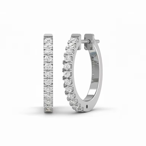 ต่างหูเพชรทรงห่วงเล็กๆ สำหรับผู้หญิง - Product Image 1