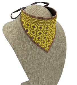Nuova collana fatta a mano con perline di vetro alla moda gioielli con aquila spirituale <span class=keywords><strong>Huichol</strong></span> con motivo geometrico in oro - Product Image 3