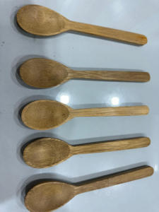 Juego de Cucharas de Madera Hechas a Mano, Vintage y Ecológicas (Cucharas para Servir Ensaladas y Cenas) de la India, Venta al por Mayor, Utensilios para Bodas - Product Image 5