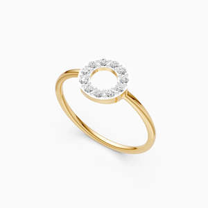 Bague de fiançailles classique de luxe en or fin plaqué or 18 carats pour femme, avec diamant taille poire certifié IGI - Product Image 3