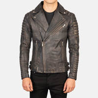 Veste en cuir décontractée d'hiver pour homme de haute qualité, service OEM, logo personnalisé, fabrication sur mesure, fermeture éclair, col montant en toile, fabriqué au Pakistan