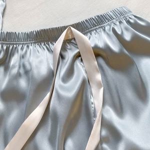 Conjunto de Pijama de Seda Satén de Lujo Ligero de Alta Calidad Personalizado para Mujer, Cárdigan de Manga Larga, Ropa de Dormir de Seda Helada a la Moda - Product Image 5