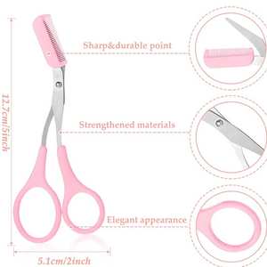 Tijeras Compactas para Cejas para un Aseo en Movimiento, Tijeras Ergonómicas para Cejas de Fácil Uso con Logotipo Impreso - Product Image 2