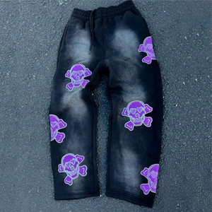 Lightweight Cotton Vintage Washed Hoodies Sweatpants Sets Custom Embroidery Logo Unisex Two Piece Tracksuit Winter Eco-Friendly - Product Image 3