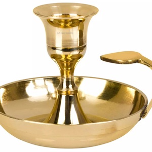 Portavelas cónico de Metal de Color cobre para mesa, decoración del hogar y Navidad, portavelas cónico hecho a mano - Product Image 3