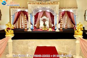 Mandap traditionnel portable d'intérieur pour mariage, en fibre de verre, design élégant Hathi, Perth - Product Image 5
