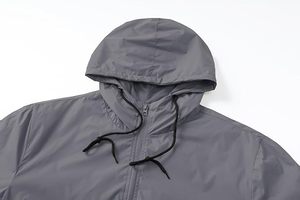 Vestes pour homme, vestes coupe-vent légères, vestes de pluie à capuche avec poche, respirantes, séchage rapide - Product Image 6
