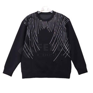 เสื้อกันหนาวมีพลอยเทียมสำหรับผู้หญิงเสื้อสเวตเชิ้ตลำลองระบายอากาศพิมพ์ลายกลางแจ้งผลิตจาก2025 - Product Image 1