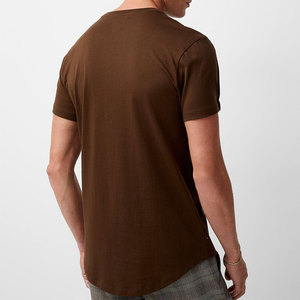 T-Shirt Brun Uni Homme Premium Coton Biologique Confort Personnalisable T-shirt Marron Foncé - Product Image 2