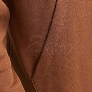 เสื้อฮู้ดดี้ผู้ชายลำลองสำหรับฤดูหนาว สีพื้น ผ้าฝ้าย 100% ระบายอากาศได้ดี เป็นมิตรกับสิ่งแวดล้อม ดีไซน์กระเป๋า คุณภาพสูง สินค้ามาใหม่ ลดราคา - Product Image 5