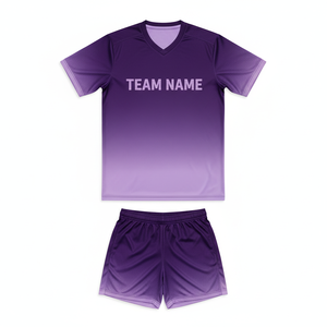 Conjunto de Uniforme de Fútbol Personalizado, Pantalones Cortos y Camiseta Transpirables de Secado Rápido, Antibacterianos, 100% Poliéster, Ropa Deportiva con Impresión Digital - Product Image 1