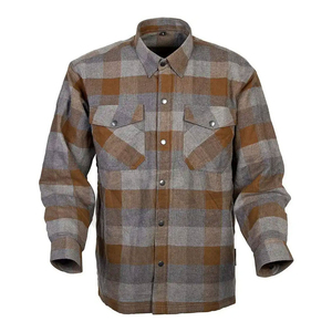 Meilleure flanelle de protection moto chemise d'équitation Protection principale protecteurs réglables 5 points armure respirant fil teint hiver - Product Image 1