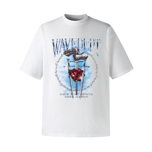 T-shirt graphique surdimensionné pour hommes Streetwear personnalisé à impression audacieuse haut tendance en gros pour une tenue décontractée quotidienne - Product Image 1