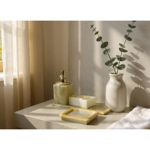 Juego de estantes de baño de resina de oro blanco en tamaños pequeños/medianos/grandes - Product Image 6