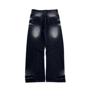 Streetwear Trousers Casual Denim Jeans Washed Fade Wide Leg Jeans for Men Baggy Pants Unisex Oversized Loose Denim Jeans Pants - Product Image 2