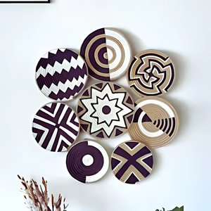Mur tissé écologique Art déco artisanat personnalisation par le fabricant vietnamien prix raisonnable plaques murales - Product Image 5