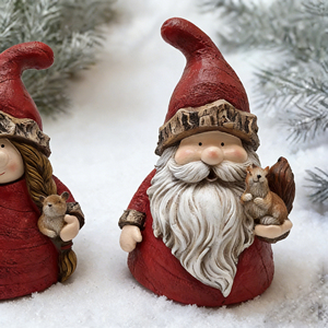 Adornos Navideños de Resina Pintados a Mano con Diseño de Duendes y Papá Noel, Decoración Navideña para Mesa, Figuras Decorativas para el Hogar - Product Image 5