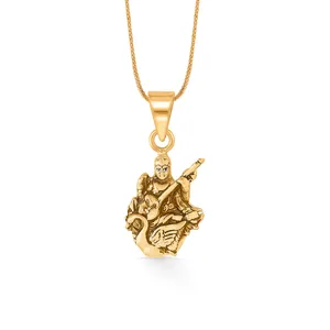 Colgante Religioso Saraswati Devi en Oro Amarillo para Hombre y Mujer - Product Image 2