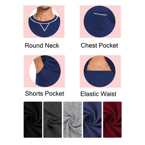 Camiseta de gimnasio ligera y transpirable de estilo único para hombres y pantalones cortos antiarrugas, conjuntos de pantalones cortos de alta calidad de alta moda para hombres - Product Image 6