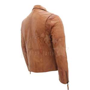 Chaqueta de moda de invierno de diseñador para hombre, cuello levantado personalizado, piel de oveja, estilo callejero - Product Image 6