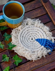 Posavasos redondos de macramé estilo bohemio, hechos a mano para tazas de té, tazas de café, vasos de cerveza, absorbente - Product Image 4