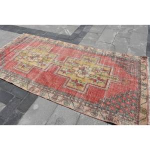 Alfombra turca de estilo Kilim de área grande de 9 'x 12', diseño de retazos rojo y amarillo, respaldo de látex, alfombra modelo de habitación de 10mm de espesor - Product Image 4